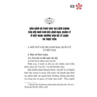 Sách - Bảo Đảm Và Phát Huy Sự Liêm Chính Của Đội Ngũ Cán Bộ Lãnh Đạo, Quản Lý ở Việt Nam Hiện Nay - NXB Chính Trị Quốc Gia