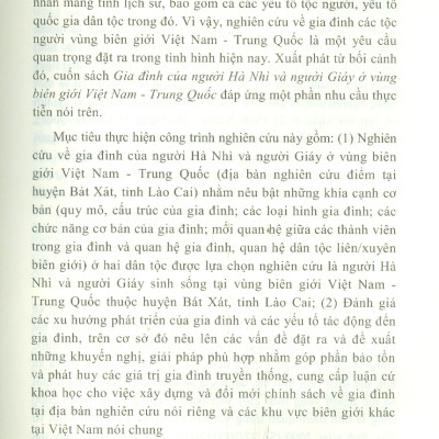 Gia Đình Của Người Hà Nhì Và Người Giáy Ở Vùng Biên Giới Việt Nam - Trung Quốc (Sách Chuyên Khảo) - Viện Dân Tộc Học; TS. Hoàng Phương Mai chủ biên
