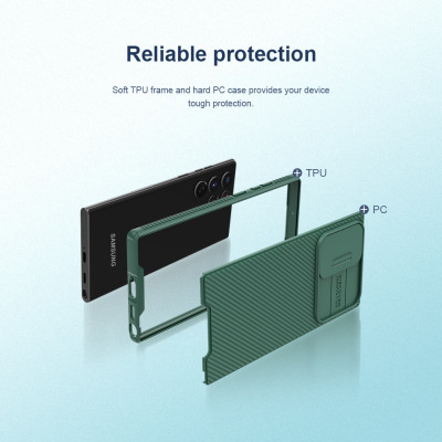 Ốp Case Bảo Vệ Camera Nillkin Camshield Pro Dành Cho Samsung Galaxy S22Ultra - Hàng Chính Hãng