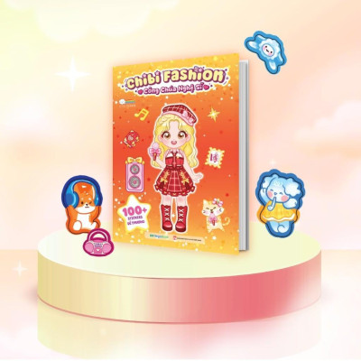 Sách - Chibi Fashion - Bóc Dán Hơn 500+ Stickers Váy, Phụ Kiện Xinh Đẹp Cho Bé Gái - Combo 5 Cuốn - Megabook