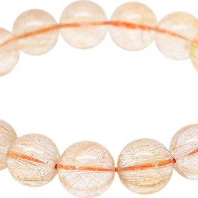 Vòng Thạch Anh Tóc Cam (12mm) Ngọc Quý Gemstones VT79