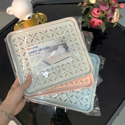 Gía úp ly cốc dày đẹp Khay Úp Ly Nhựa Tiện Dụng