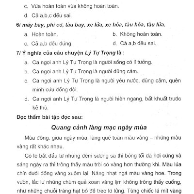 Đọc Thầm Và Làm Bài Tập Trắc Nghiệm Tiếng Việt Lớp 5 - Tập 1