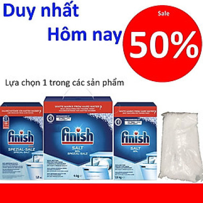 Combo Muối rửa bát Finish 4kg nhập khẩu Đức (PL) + Tặng viên Finish Nhật
