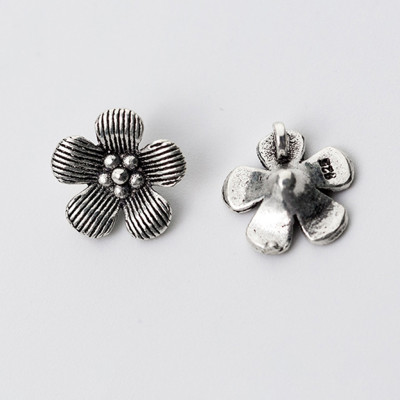 Combo 3 cái charm bạc hình hoa năm cánh mặt treo - Ngọc Quý Gemstones