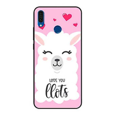 Ốp Lưng in cho Huawei Y9 2019 Mẫu Cừu Nền Hồng - Hàng Chính Hãng