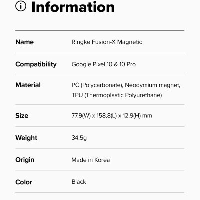 Ốp lưng cho Google Pixel 10 / 10 Pro RINGKE Fusion X Magnetic - Hàng Chính Hãng