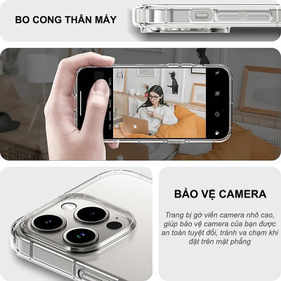 Ốp lưng chống sốc cho iPhone 16 Pro Max / 16Pro / 16 Plus / IP16 hiệu Gucase Likgus Crashproof - Thiết kế trong suốt, chống ố, giúp chống chịu mọi va đập - hàng nhập khẩu
