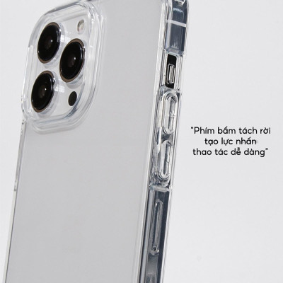 Ốp lưng giảm sốc chống va đập chống ố vàng cho Iphone 14 / 14 Pro / 14 Plus / 14 Pro Max hiệu X-level ICE Crystal trang bị đệm khí ẩn bốn góc, Mặt lưng PC chống ố vàng - Hàng chính hãng