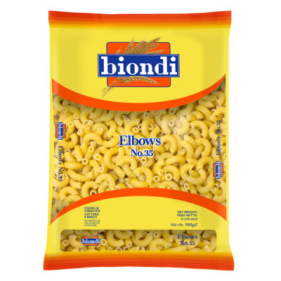 Nui Chữ C Elbows Số 35 Biondi 500g - Thương Hiệu Úc, SX Thái Lan | Biondi Elbows No.35 500g