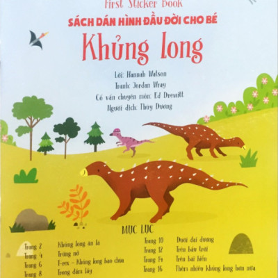 First Sticker Book - Sách Dán Hình Đầu Đời Cho Bé - Khủng Long