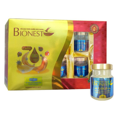Hộp Yến sào Bionest Gold Isomalt cao cấp (dành cho người tiểu đường) - hộp 6 lọ