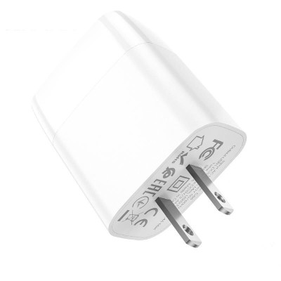 Cốc sạc 2.4A Hoco C86 màn hình Led hiển thị dòng điện chân dẹt 2 cổng USB chất liệu cao cấp ( 2 màu ) - Hàng chính hãng