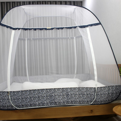Mùng Chụp Màn Chụp Tự Bung Đỉnh Rộng Cao Cấp 1m6x2m có viền chân - Mộc Miên ( có 2 Cửa)