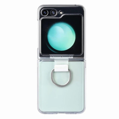 Ốp lưng trong suốt kèm iring cho Samsung Galaxy Z Flip 5 hiệu Likgus Cover Ring (chất liệu cao cấp, thiết kế iring chống rơi rớt) - hàng nhập khẩu
