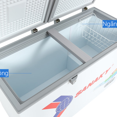 TỦ ĐÔNG SANAKY 280 LÍT VH-3699A2KD ĐỒNG (R600A) (KÍNH CƯỜNG LỰC) - HÀNG CHÍNH HÃNG