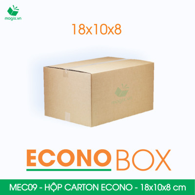 MEC09 - 18x10x8 cm - Combo 60 thùng hộp carton trơn siêu tiết kiệm ECONO