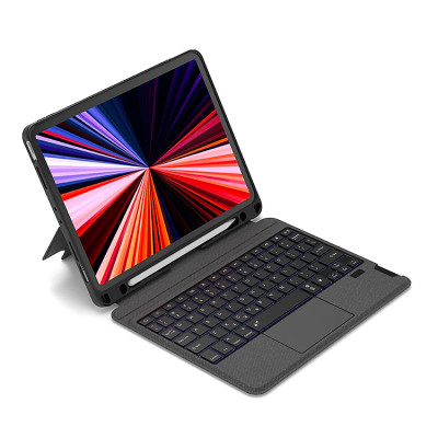 Bao da bàn phím kèm TrackPad cho iPad Air 6 11 inch M2 / iPad pro 11 2024 M4 chính hãng WIWU Mag Touch IPad Keyboard, có thể tháo rời, có đèn LED - Hàng chính hãng 