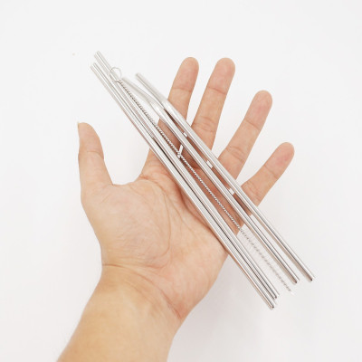 Bộ 4 Ống Hút Inox (Ống Hút inox sus 304) -Tặng cọ vệ sinh