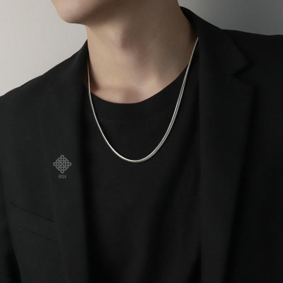Vòng cổ nam -  titan unisex sợi mì, Vòng cổ titan lụa mỏng không phai màu không rỉ sét trangsucpt