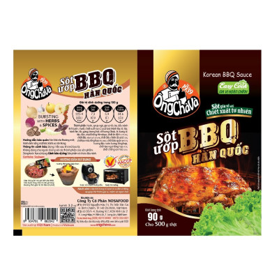 Combo 5 Gói Sốt Ướp BBQ Hàn Quốc Ông Chà Và 90g (Korean BBQ Sauce)