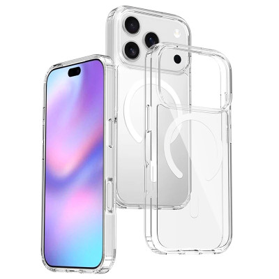 ốp lưng chống sốc sạc từ tính nam châm trong suốt cho iPhone 17 Pro Max / 17 Air / iP 17 Pro / 17 hiệu Likgus Lin Magnetic N52 - Chống sốc 2m, túi khí ẩn 4 góc, chống va đập, độ trong full HD - Hàng nhập khẩu