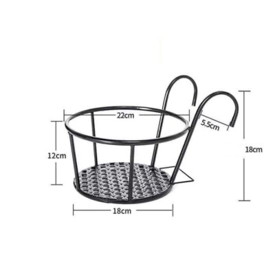 Giỏ Sắt Treo Chậu Cây, Kệ Để Chậu Hoa Cây Cảnh Có Móc Treo Ngoài Ban Công Tiện Lợi - Hàng Loại 1 - Chính Hãng MINIIN