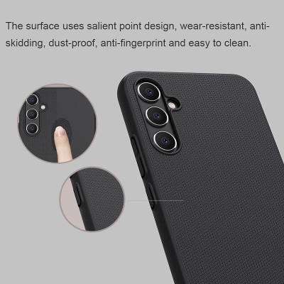 Ốp Lưng Sần chống sốc cho Samsung Galaxy A35 hiệu Nillkin Super Frosted Shield - Hàng Chính Hãng