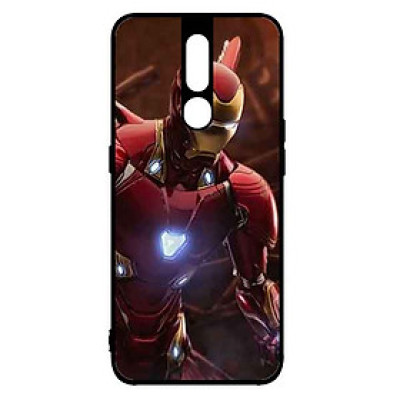 Ốp Lưng in cho Oppo F11 Pro Mẫu Người Sắt Nền Đỏ - Hàng Chính Hãng