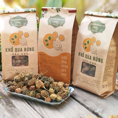 Combo 500g Khổ Qua Rừng Sấy Khô Shop Thảo Dược - Tốt Cho Bệnh Tiểu Đường, Huyết Áp Cao - Tặng 1 Chai Tinh Dầu Sả Chanh 8ml 