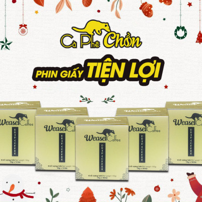 Combo: cà phê chồn phin giấy (10 gói x 15g)+ bột kem pha cà phê 170g