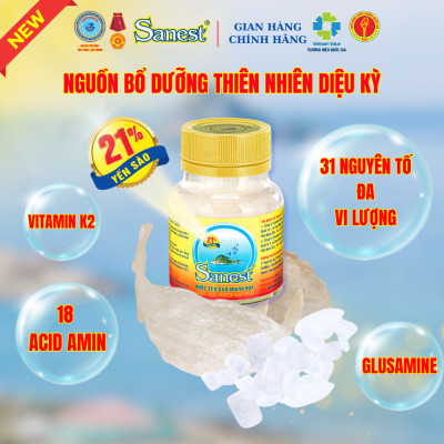  NEW [ Thùng 60 lọ] Nước Yến sào Khánh Hòa Sanest 21% - Dành cho Người Cao Tuổi - Có đường