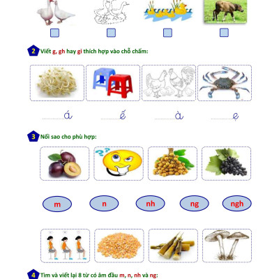 Phiếu Bài Tập Cuối Tuần Tiếng Việt 1