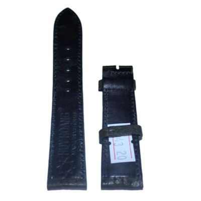 HC8443 - Dây đồng hồ Huy Hoàng da đà điểu da bụng size 16, 18, 20 màu xanh rêu
