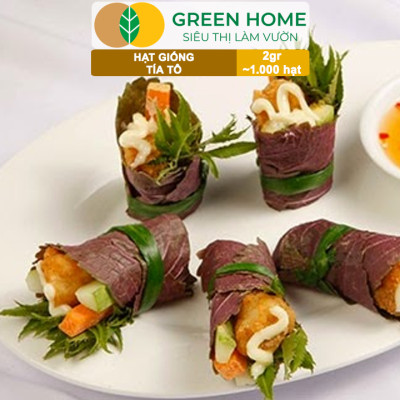 Hạt Giống Rau Tía Tô Greenhome, Gói 2gr, Dễ Trồng Quanh Năm, Nảy Mầm Cao, Thu Hoạch Nhanh, Năng Suất Cao G05