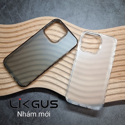 Ốp lưng nhám chống sốc cho iPhone 15 Pro Max, 15 Pro, 15 Plus, iP 15 hiệu Likgus Fosted Transparent chống bẩn và vân tay - Hàng nhập khẩu