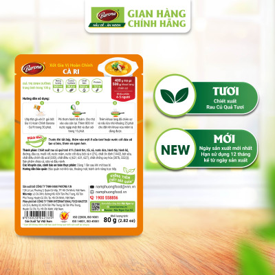 Combo 5 gói Gia Vị Cà Ri Barona 80g ướp ngon chuẩn vị không cần nêm nếm
