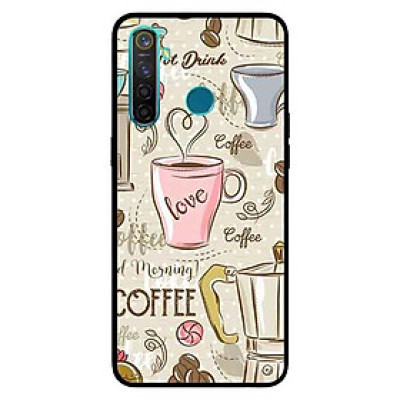 Ốp Lưng in cho Realme 5 Mẫu Họa Tiết Cà Phê - Hàng Chính Hãng