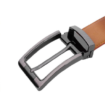 HJ4128-29-30-40 - Dây nịt nam Huy Hoàng viền chỉ 3,5P màu da, đen, nâu, trắng