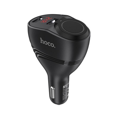 Tẩu sạc xe hơi ô tô dành cho Hoco Z34 tích hợp 2 cổng USB 3.1A và khe tẩu 96W - có màn hình LCD (nhiều màu) - Hàng Chính Hãng