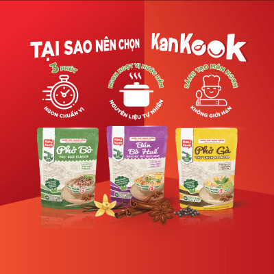 Nước Cốt Cô Đặc Vị Phở Bò KanKook Gói 210g Nấu/Trộn Ăn Liền Gia Vị Hoàn Chỉnh Chuẩn Vị Phở Sài Gòn