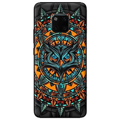 Ốp lưng in cho Huawei Mate 20 Pro mẫu Họa Tiết Cú - Hàng chính hãng