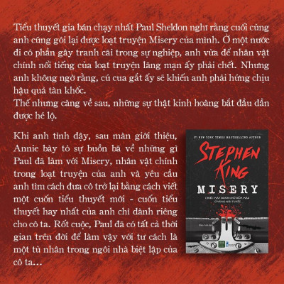 Sách Misery - Chiếc Máy Đánh Chữ Đẫm Máu Ở Vùng Núi Tuyết - 1980Books - BẢN QUYỀN