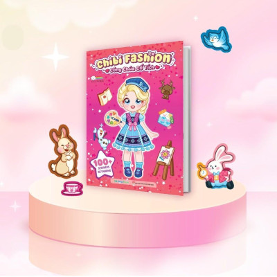 Sách - Chibi Fashion - Bóc Dán Hơn 500+ Stickers Váy, Phụ Kiện Xinh Đẹp Cho Bé Gái - Combo 5 Cuốn - Megabook