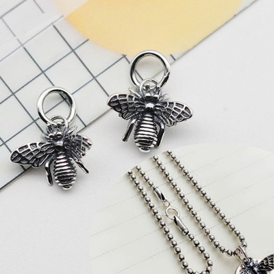 Combo 2 cái charm bạc hình con ong treo - Ngọc Quý Gemstones