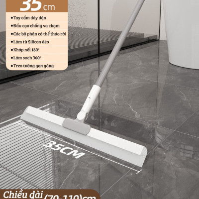 Cây Gạt Nước Sàn Nhà, Lau Kính Đa Năng 2 Trong 1 Damas C3 Pro - Chất liệu lưỡi gạt làm từ Silicone cao cấp - Tay cầm hợp kim bền đẹp, điều chỉnh độ cao linh hoạt - Lưỡi gạt xoay 360 độ giúp làm sạch mọi ngóc ngách dễ dàng, nhanh chóng, sạch bong kin kít
