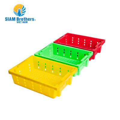 Khay nhựa chữ nhật trồng rau/đựng đồ/ đựng cá siêu bền Siam Brothers - Đỏ