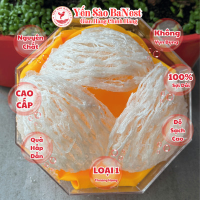 Tổ Yến Sào Tinh Chế Rút Lông Nguyên Xương THƯỢNG HẠNG 100% Sợi Tặng kèm đủ vị chưng - Yến Sào BaNest