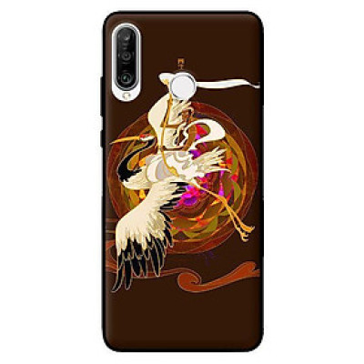 Ốp in cho Huawei P30 Lite Hạc Trắng Đen - Hàng chính hãng