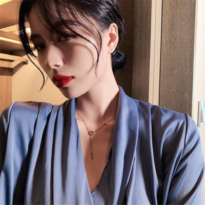 Dây chuyền nữ titan thời trang cao cấp mặt chữ Love cách điệu thép không gỉ trangsucpt 3 màu DCNUT88